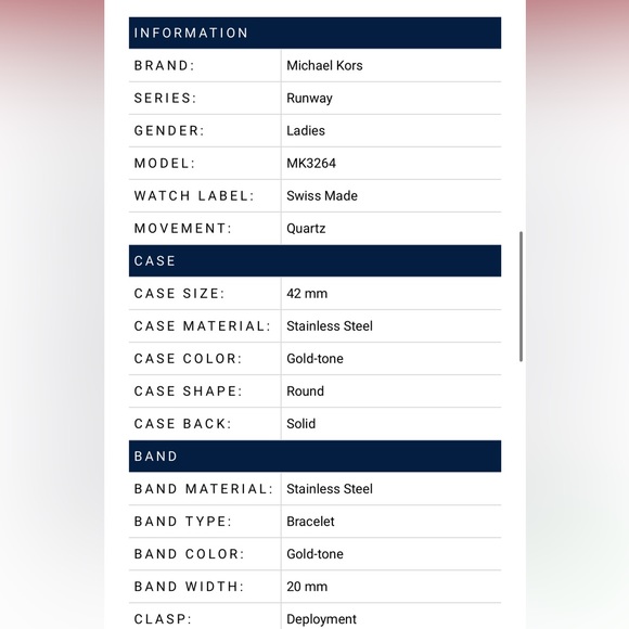 Michael Kors Runway Pink Dial Ladies Watch - Picture 8 of 9